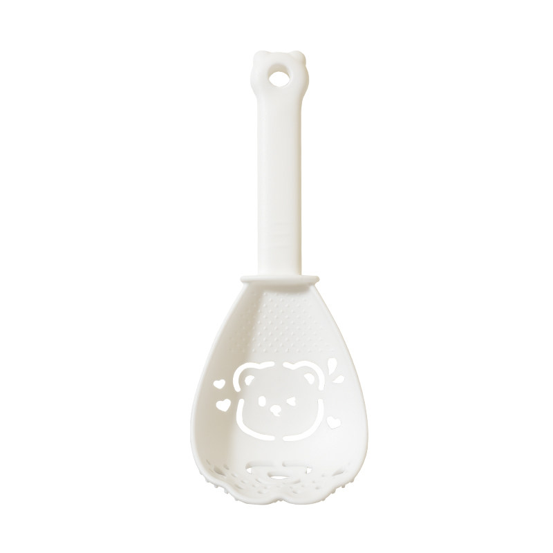 拜格多功能料理勺漏勺婴儿宝宝辅食工具食品级压泥勺沥水研磨捞勺