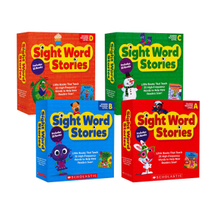 学乐高频词 点读版英文原版绘本书籍Sight Word Stories ABCD 25册高频词故事绘本入门级常见启蒙简易读物Scholastic幼儿童