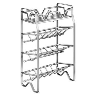 不锈钢架子厨房调味架桌面置物架免安装多层收纳架台面储物架