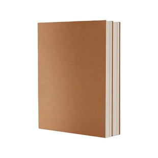 复古牛皮纸笔记本加厚空白本子黑卡白纸本草稿本大学生作业本记事