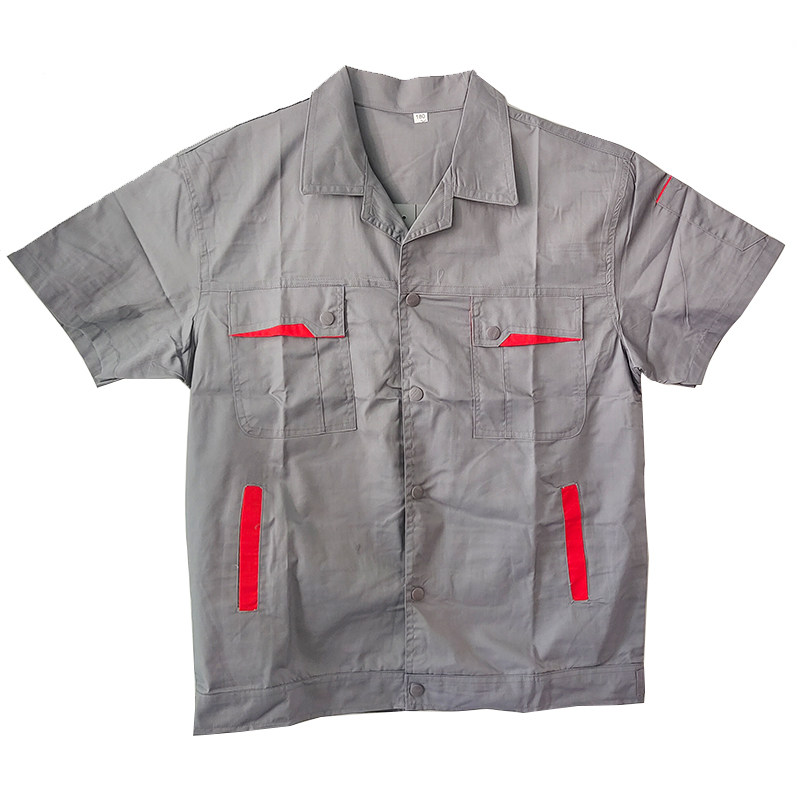 套装夏季薄款汽修工地劳保服定制