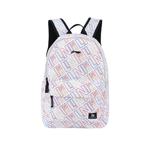 李宁双肩包女旅游轻便高颜值初中生书包高中大学生旅行背包大容量