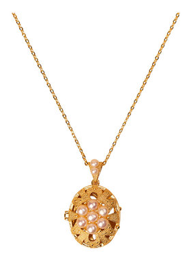 首饰定制天然珍珠香囊复古吊坠