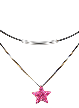 CHOKER韩国网红水晶五角星链短款