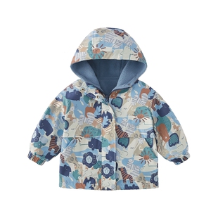 [2026/新年款]男童外套女童冬装男宝红色儿童春秋薄绒衣服儿童