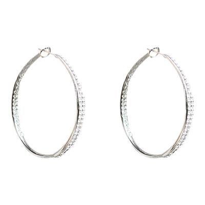 nicedream法式锆石超闪圈圈耳环