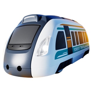 儿童电动小火车玩具男孩音乐灯光回力高铁列车早教感应双向轨道车