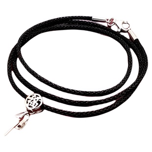 高级纯银玉佩吊坠扣项链绳佛公翡翠万能接头挂坠绳男女款专用绳子