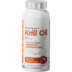 【有效期至26年11月】Supett舒湃南极磷虾油软胶囊56%磷脂omega3