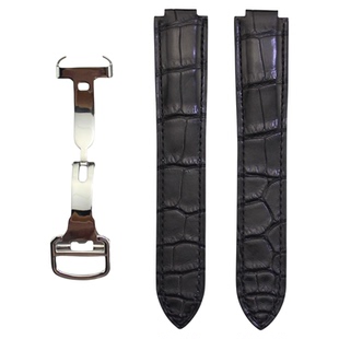 适用卡地亚表带蓝气球凸口针扣折叠扣伦敦坦克美洲鳄鱼皮表带男女