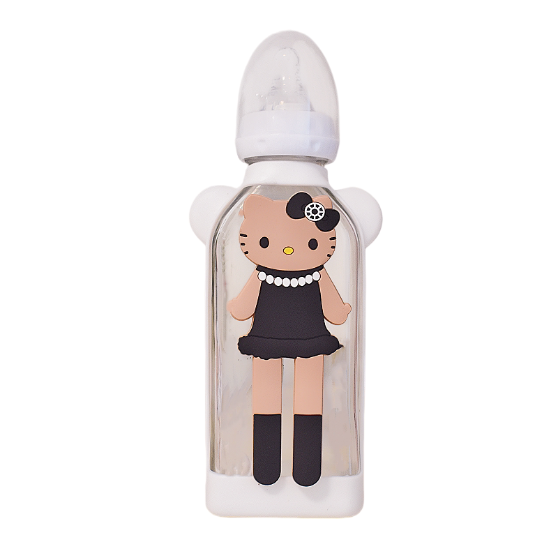 少女心便携吸管奶嘴杯方形杯