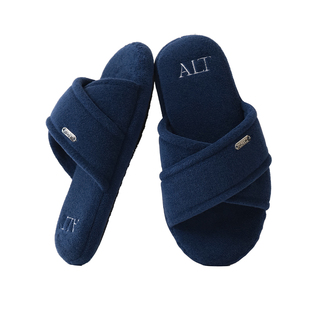 爱鹿特男士拖鞋轻奢高级感布艺四季款露趾居家室内防滑静音拖女士