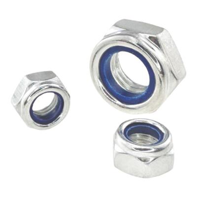 镀锌尼龙防松螺母GB889