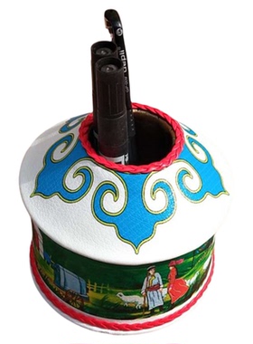 蒙古特色工艺笔筒草原旅游纪念品
