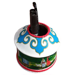 蒙古包笔筒内蒙古特色工艺品笔筒草原旅游纪念品蒙古族礼品收纳盒
