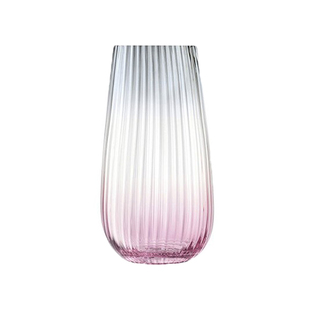 lsa花瓶进口手工渐变玻璃简约透明客厅欧式大号鲜花插花摆件