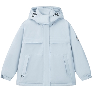 笛莎童装女童羽绒服冬季新款青少年大童女孩儿童加厚短款外套迪莎