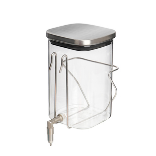 鹦鹉饮水器撞针水壶不锈钢水嘴玻璃喂水器掀盖加水鸟用自动喂水器