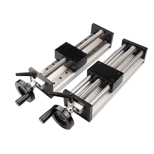 曼美瑞手摇滚珠丝杆直线导轨滑台模组含摇轮手动丝杠模组十字升降