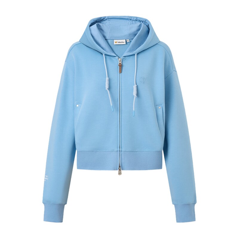【夏季新品】GOLDEN BEAR/金熊女士2026年休闲连帽卫衣拉链开衫