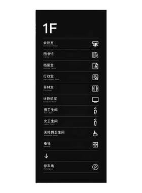 高端亚克力楼层索引牌定制