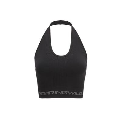 Roaringwild黑色无缝编织背心