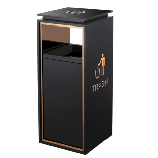 酒店大堂不锈钢垃圾桶立式商用烟灰缸定制商场电梯口果皮箱户外