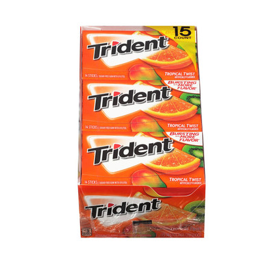 trident三叉戟15包无糖口香糖