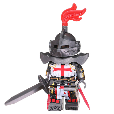 第三方中世纪圣殿骑士积木小人仔