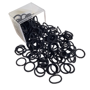 耐用皮筋不伤发黑色拇指发圈头绳小号橡皮筋发量少高弹力短发