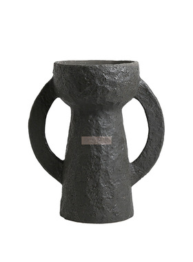 空合 侘寂风手作粗陶陶瓷花瓶 客厅玄关样板间餐桌桌面装饰摆件