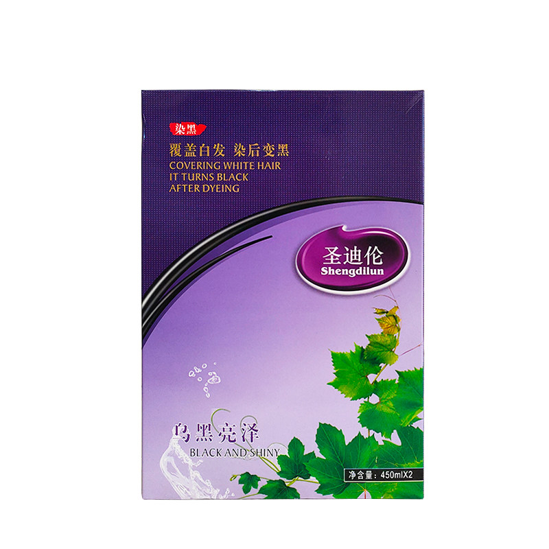 圣迪伦染发膏黑油葡萄醇