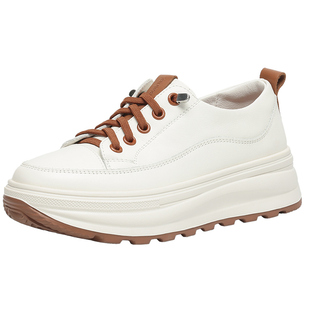 【升级乌拉草鞋垫】里外全皮高奢厚底增高小白鞋女2026年休闲鞋女