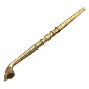 纯铜老式旱烟杆可拆卸烟斗 黄铜老式传统金属烟袋锅子 男士丝斗