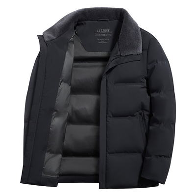 雅鹿短款毛领鹅绒羽绒服