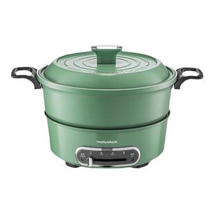 摩飞电热火锅多功能家用分体式料理锅烧烤肉电煮锅轻煮锅鸳鸯火锅