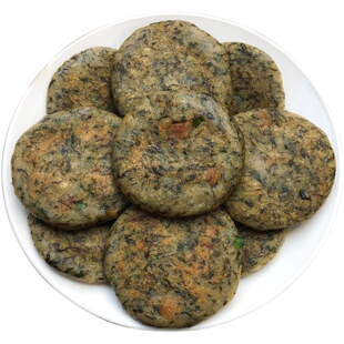 蒿子粑粑安徽新鲜六安2025大别山艾草清明咸肉蒿子饼10个，未油煎