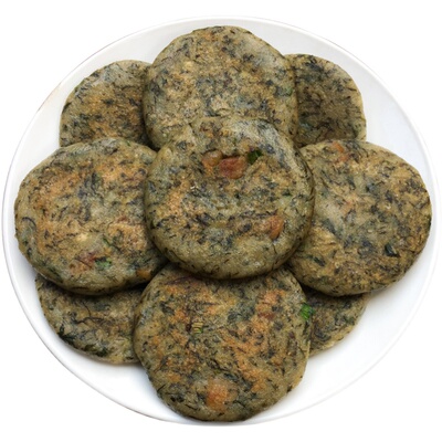 蒿子粑粑安徽新鲜六安2025大别山艾草清明咸肉蒿子饼10个，未油煎