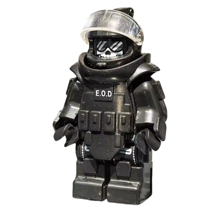 兼容乐高军事阿尔法黑豹特种兵防爆警察积木人仔儿童益智玩具便宜