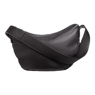 礼物ZEGNA杰尼亚深棕色SECONDSKIN Panorama小号斜跨单肩包