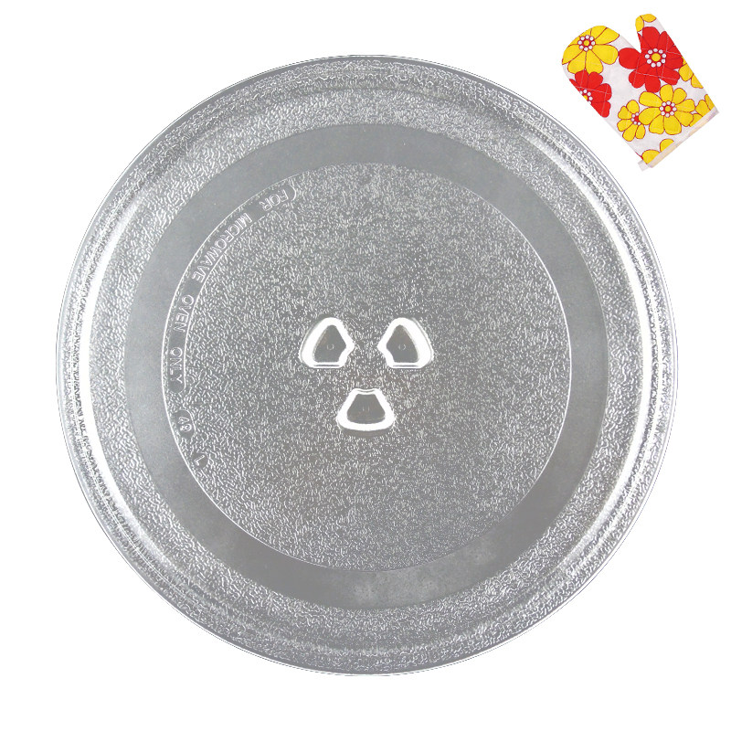 适用美的微波炉玻璃转盘玻璃托盘配件直径24.5cm格兰仕圆盘