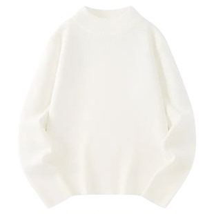 都市丽人半高领毛衣女款2025新款冬季初中生加绒加厚针织衫内搭A