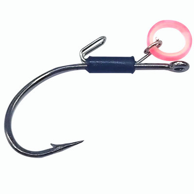 第三代虾背钩挂虾钩路亚石斑弹簧配件皮圈卡扣海钓矶钓筏钓专用钩
