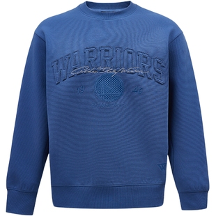 NBA ATELIER男士春季勇士队贴布绣微阔圆领套头卫衣男款