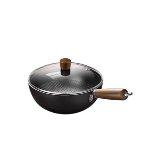 章丘迷你小铁锅炒菜煎锅1-2人家用不粘奶锅无涂层电磁炉燃气灶用