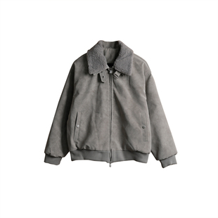 Tobefly可拆卸毛领麂皮绒保暖立领棉服冬季休闲百搭棉衣外套W2111