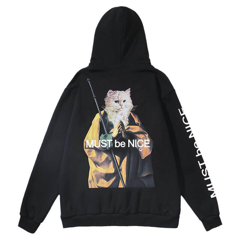 街头潮牌RIPNDIP祈祷猫僧侣卫衣