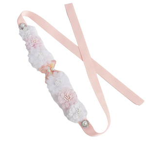 儿童发饰芭蕾舞发带仙气花朵头饰女孩丸子头发箍艺考盘发珍珠发带