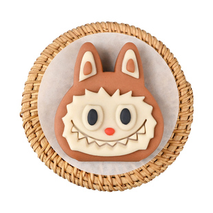 拉布布卡通馒头模具labubu可爱荷叶夹花样造型面点家用烘焙工具