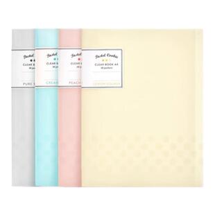 KOKUYO国誉淡彩曲奇A4资料册10/20/30页学生试卷办公文件夹资料夹透明小清新彩色插页文件袋 多页口袋档案夹